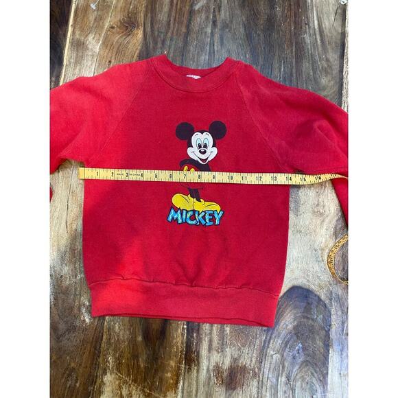 Jerzees Red Kid's Mickey Mouse Disney Crewneck Pullover Sweatshirt Size Medium - Picture 2 of 4